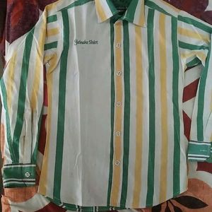 Strip Shirt Yellow N Green