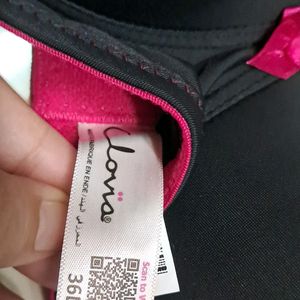 36D (90cm)CLOVIA BRA ..BLACK N PINK MIX