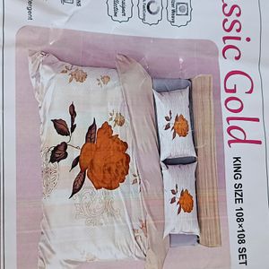 BRAND NEW KING SIZE DOUBLE BEDSHEET PURE COTTON PREMIUM FABRIC FULL SIZE ROSE 🌹PRINT