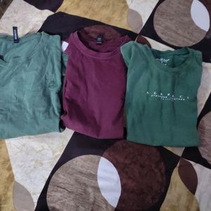 Combo Of 3 Used Totally T-shirt For Mens M Size