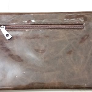 Brown Glossy Clutch