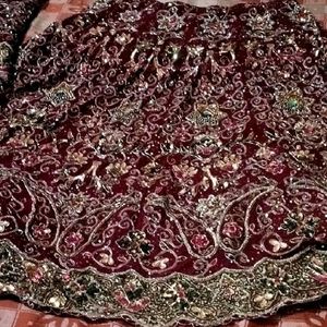 Bridal Lehenga Choli With Dupatta Handwork