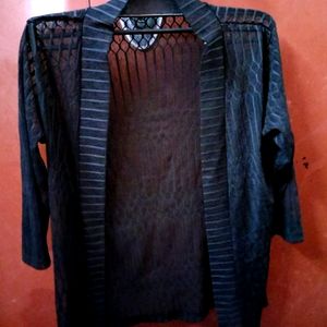 Women Net Black Jacket