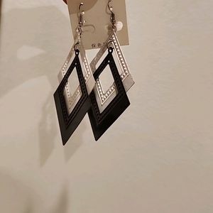 Black And White Earrings