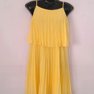 Yellow Partywear Flared Dress (Women's)