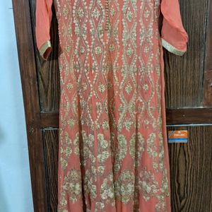 Women Peach Ethnic Dress