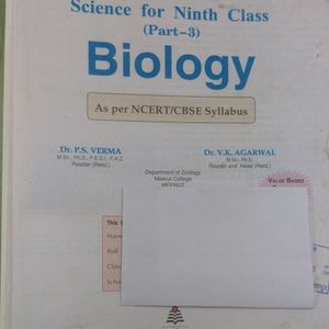 S.Chand Biology Book For Class 9