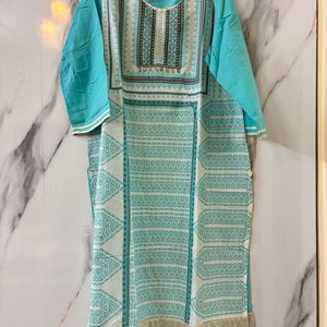 Blue Cotton Kurta