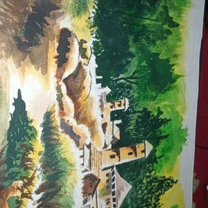 Beutiful Mountain View Landscape Scenari Painting