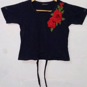 Zara Basics Navy Blue Top For Women