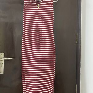 White And Red Striped Dress