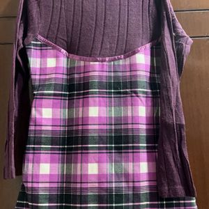 Tunic Top In Purple Colour