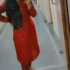 Red Kurta Set ❤️