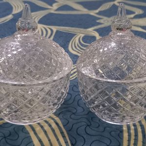 Crystal Diamond Glass Multi-PurposeTable Jar