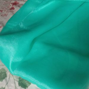 Beautiful Sea Green Net Saree