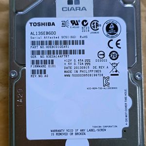 Toshiba AL13SEB600 600GB Enterprise SAS Hard Drive