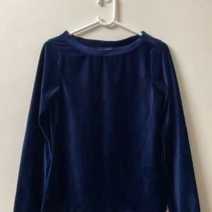 Pantaloons Velvet Boat Neck Top