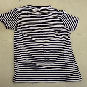 Purple And White Striped Tee