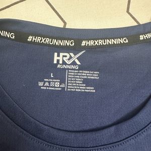 HRX Women Navy Blue Running T-shirt