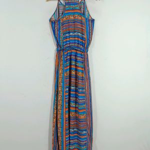 Global Desi Multicolor  Printed Maxi Dress (Women'