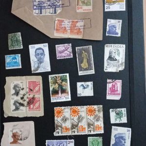 64 Used Postal Stamps