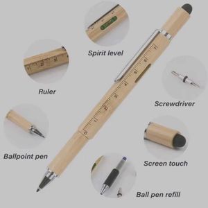 Imprinted Bamboo Multi Function Tool Pens