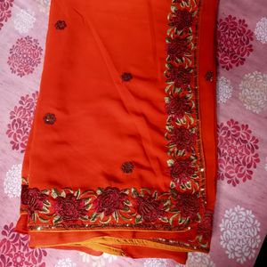 Embroidered Saree