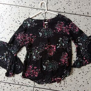 Cute Flower Printed Top