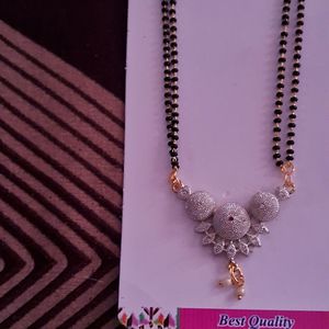 American Diamond Mangalsutra With Earring