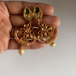 Kundan Long Earring