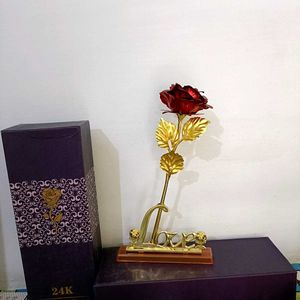 24k Gold Rose For Decoration And 2 Tshirt