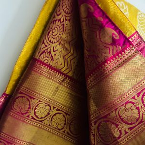 Beautiful Kanchi Pattu Gold Saree