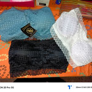 Women Tube Lace Bra New With Tag Combo Of 3