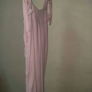 Coquette Pink Jumpsuit With Pockets.