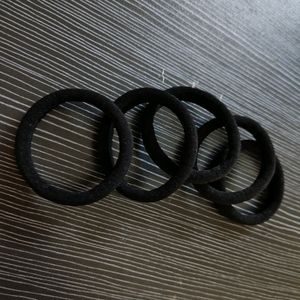 Black Elastic Hair Band/Tie For Ponytail