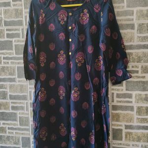 Blue Kurti.Size : L