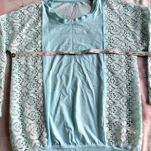 Net Sky Blue Top