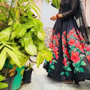 Black Long Frock  Bahama Coture