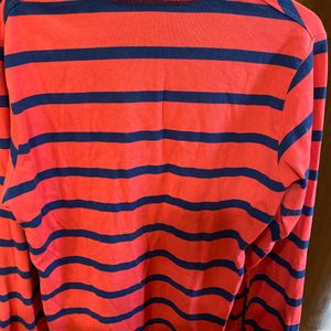 Price Drop *Red And Blue Stripes Full Sleeve Tshir