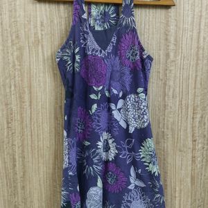 Floral Print Sleeveless Long Top 💜 (32-34)