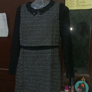 Charcoal Winter Aesthetic Dress