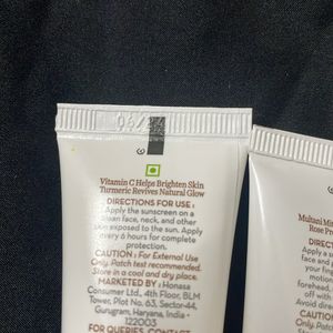 Mama Earth Multani Mitti Facewash And Sunscreen