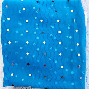 Blue - Pink Saree With Blouse For Women 🥻