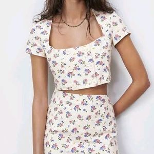 Combo Of Zara Floral Top And H&m Dress