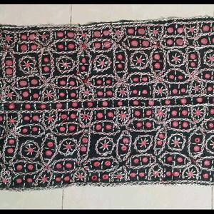 Mirror Work Cotton Stole Size 67" x 18"