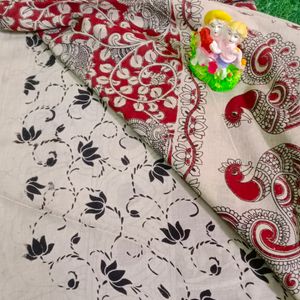 Beautiful Kalamkari mul Cotton