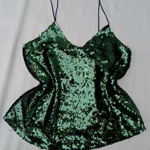 New Party Wear Green Camisole