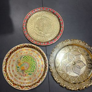 Set of 3 Ethnic Large Plates/Platters