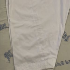 Unused , White Soft Cotton Salwar, Size L