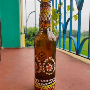 Painted Glass Bottle